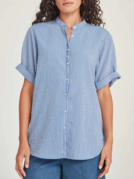 SILLS (LN) FLynn stripe shirt - Blue/white! 14