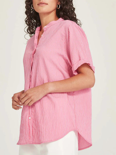 SILLS (NZ)(LN) Flynn stripe shirt - Pink! 14