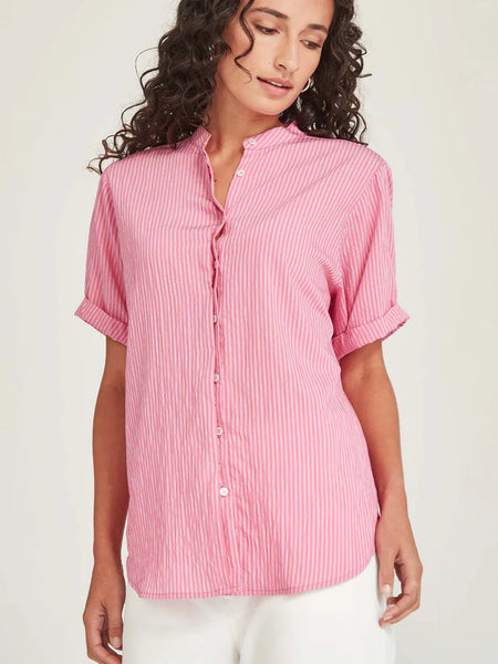 SILLS (NZ)(LN) Flynn stripe shirt - Pink! 14