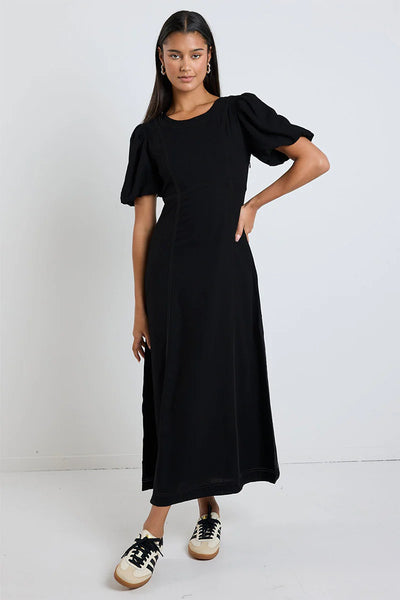 STORIES BE TOLD (BN) "State" linen blend midi dress! 10