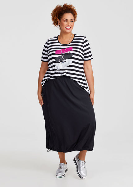 PRETTY BASICS By TS (LN) Drawcord bubble hem skirt! 16
