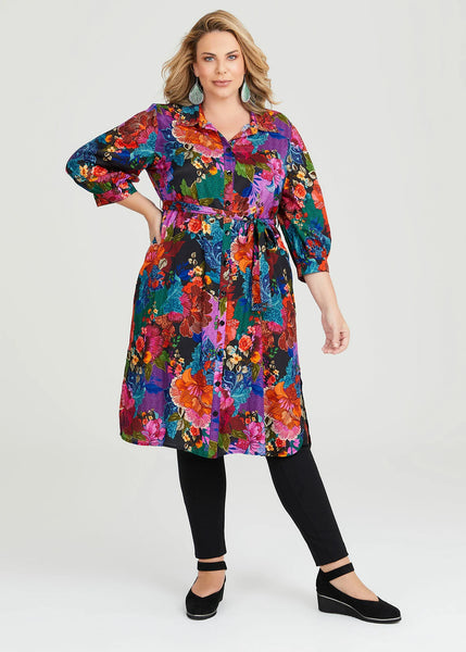 TS (LN) Floral shirt dress/duster! 14-16