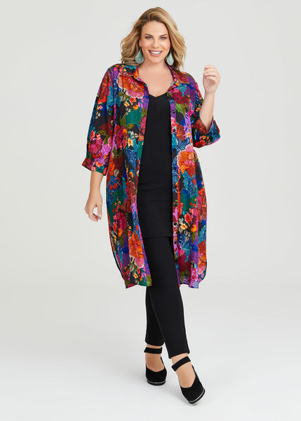 TS (LN) Floral shirt dress/duster! 14-16