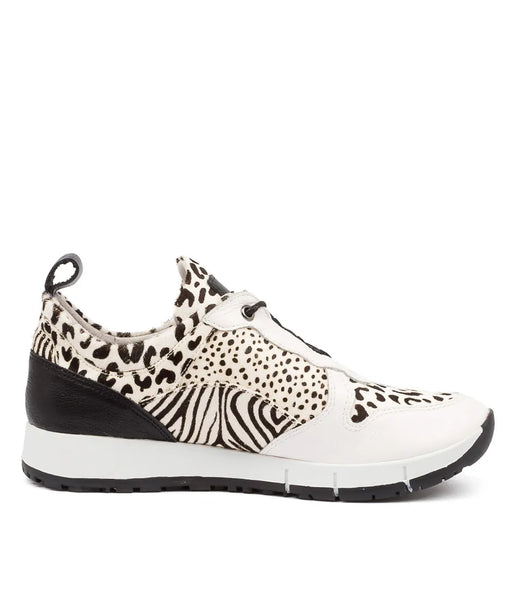 TOP END (LN) "Joya" pony fur leather sneakers! 9