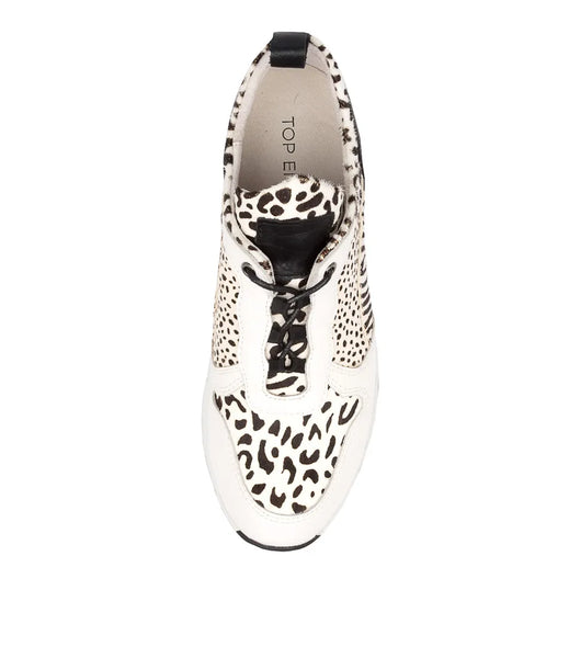 TOP END (LN) "Joya" pony fur leather sneakers! 9