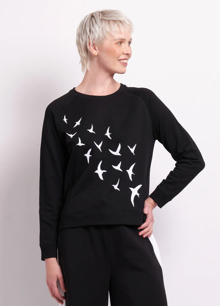 FOIL (LN) Added fun flock of birds sweater! 16