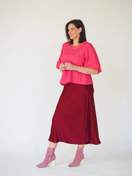 THE EDIT (NZ) Olive satin bias slip skirt! 10