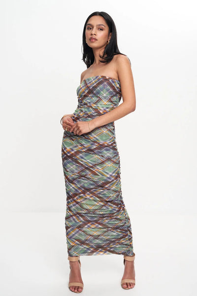 RUBY - Basil plaid mesh dress! 12
