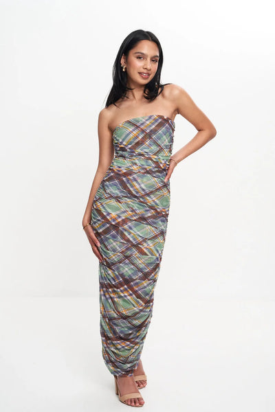 RUBY - Basil plaid mesh dress! 12