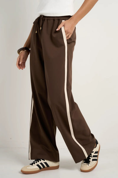 STORIES BE TOLD "Townie" Side stripe pant - Chocolate! 14