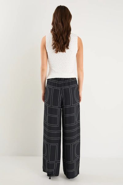 AMONG THE BRAVE (LN) "Clever" wide leg print pant! 10