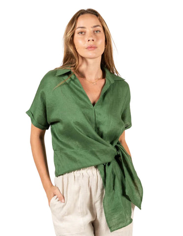VALERIA LABEL (LN) Rihanna linen wrap top! 14