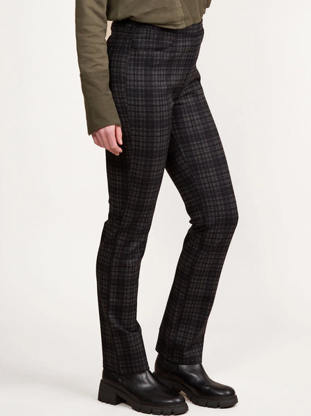 VASSALLI -  Slim check pull on ponte pant! 10