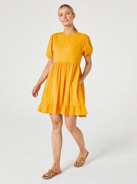 JEANSWEST - Textured cotton dress - Marigold! 12
