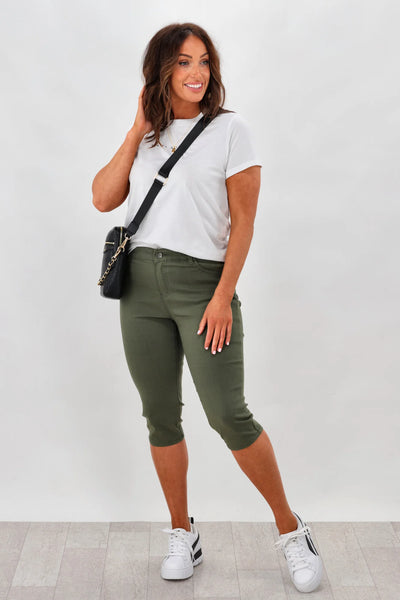 WAKEE (BN) "Mandy capri" khaki pant! 8