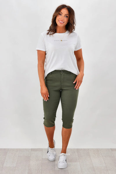 WAKEE (BN) "Mandy capri" khaki pant! 8