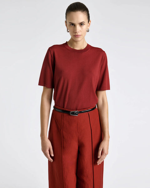 CUE - Rust knitted tee! 12-14