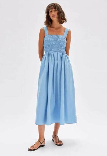 ASSEMBLY LABEL (LN) Eline shirred bodice cotton dress! 10