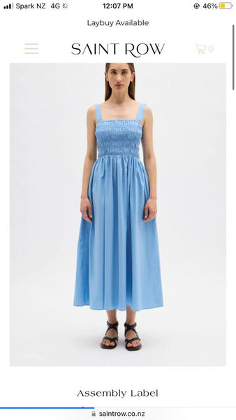 ASSEMBLY LABEL (LN) Eline shirred bodice cotton dress! 10