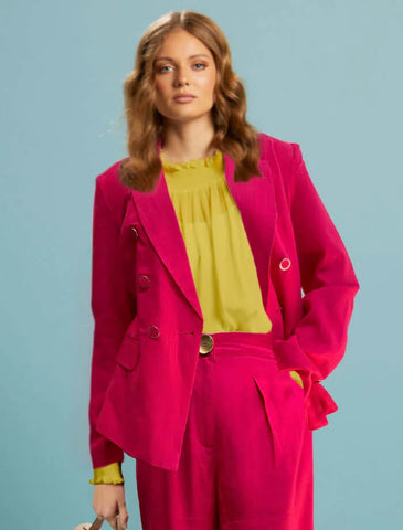 FATE + BECKER (BN) Linen blend blazer - Pink! 10-12