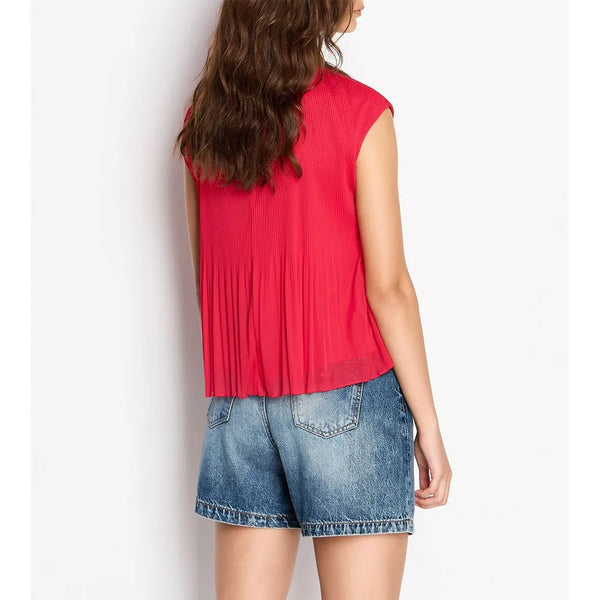 ARMANI EXCHANGE (LN) Pleated red blouse! 8-10