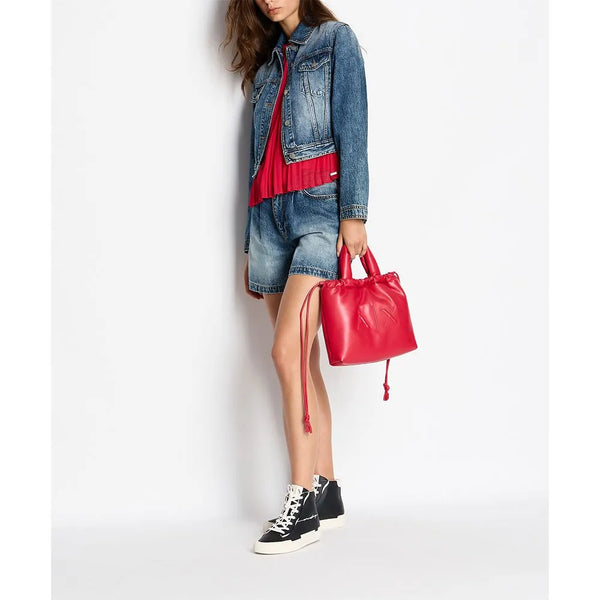 ARMANI EXCHANGE (LN) Pleated red blouse! 8-10