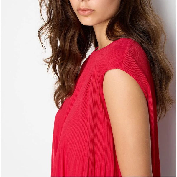 ARMANI EXCHANGE (LN) Pleated red blouse! 8-10