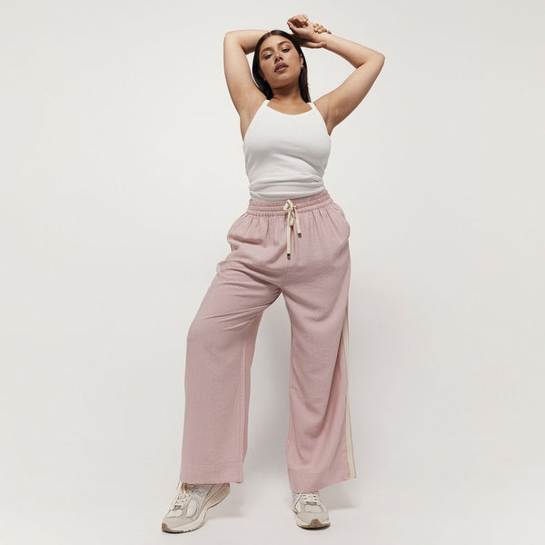 TAYLOR SPORT - Weekener side stripe pant - Pink! 16