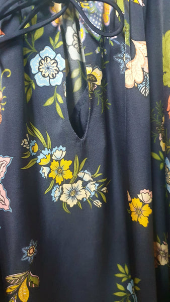 LOOBIE'S STORY - Gala satin blouse - Indigo floral! 16