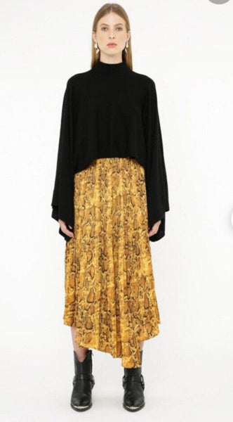 MOOCHI "Wonder" midi skirt - Golden snake print! 12