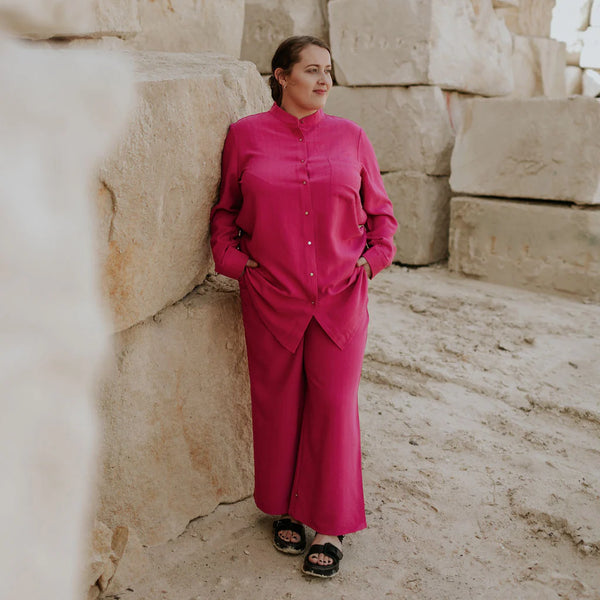 MOKÉ - Viscose tunic shirt - Flamingo! 18