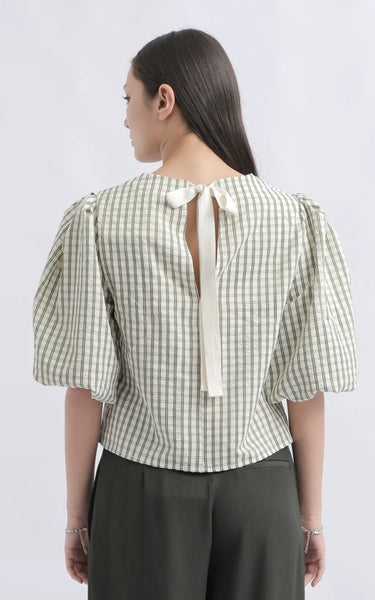 PAGANI (BN) "Voile" puff sleeve top! 12