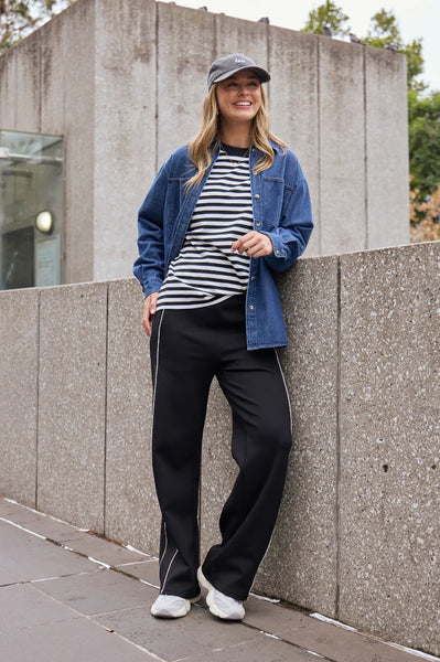 FEATHER + NOISE (LN) Denim violet shirt! 10-12