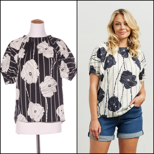 ET ALIA - Kyla cotton top - Floral print! 10-12