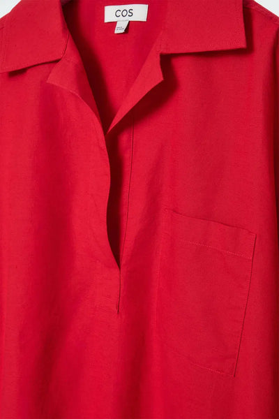 COS - Cotton/linen resort s/s shirt! 14-16
