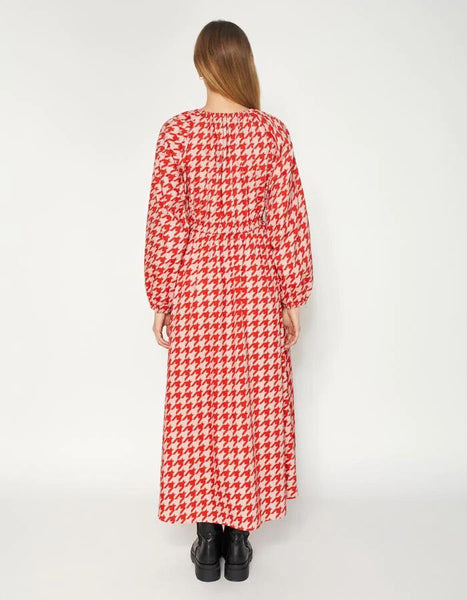 DEAR SUTTON - Alexis dress - Ruby houndstooth print! 14