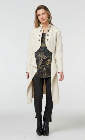 OBI (NZ) Miliatry ponte duster coat - Ivory! 16