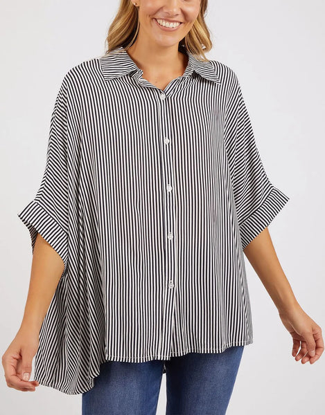 ELM (LN) Luna stripe oversized shirt! 12-14