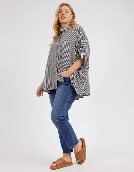 ELM (LN) Luna stripe oversized shirt! 12-14