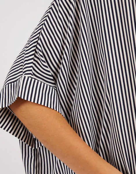 ELM (LN) Luna stripe oversized shirt! 12-14