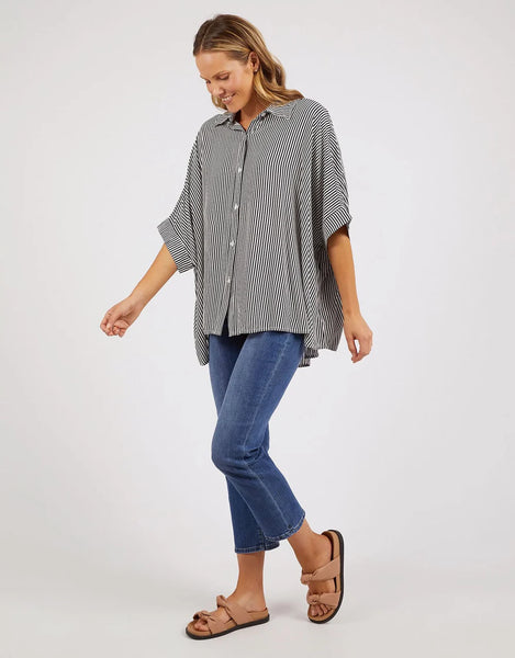 ELM (LN) Luna stripe oversized shirt! 12-14