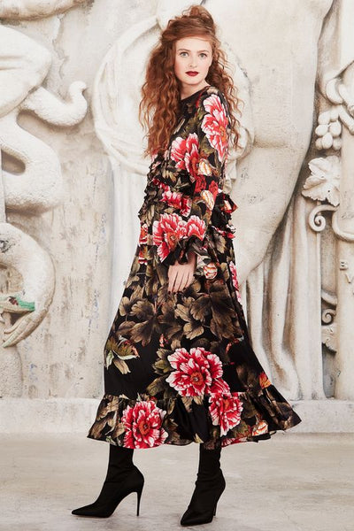 TRELISE COOPER "Prince frilliam" silk satin dress! 10
