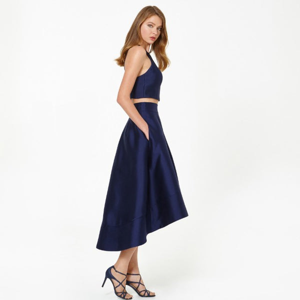 FOREVER NEW - Metallic sapphire hi low ball skirt! 14