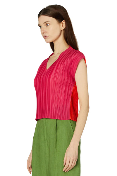 GORMAN - Micro pleat pink and orange top! 14