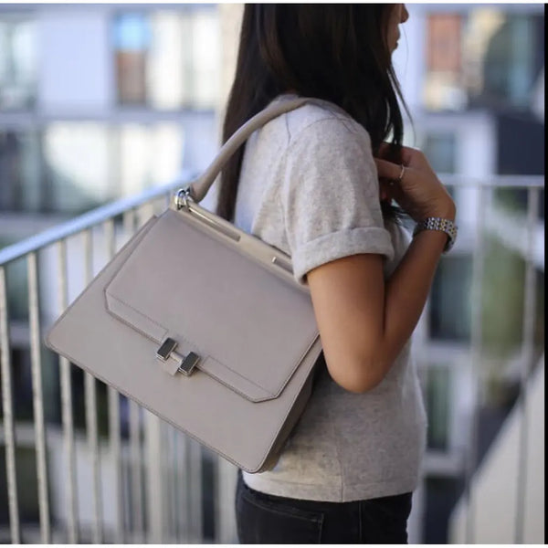 MAISON HĒROÏNE (BN) Leather Marlene tablet satchel!