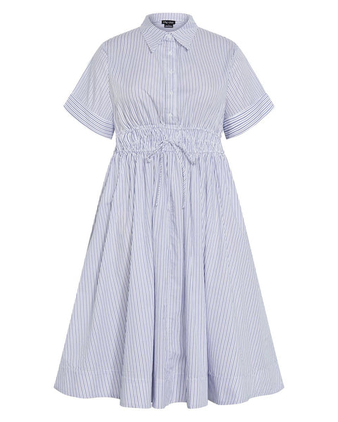 CITY CHIC - Lana pinstripe shirt dress! 16