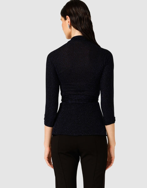 SACHA DRAKE - River fire wrap top - Metallic sapphire! 14