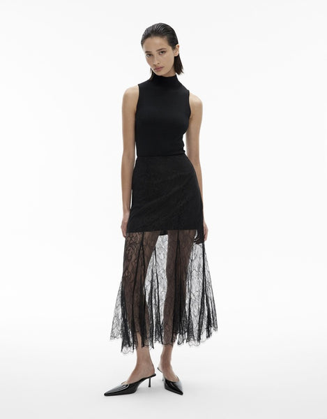 WITCHERY (BN) Lace panel maxi skirt! 16