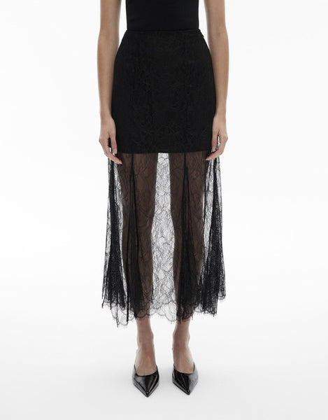 WITCHERY (BN) Lace panel maxi skirt! 16