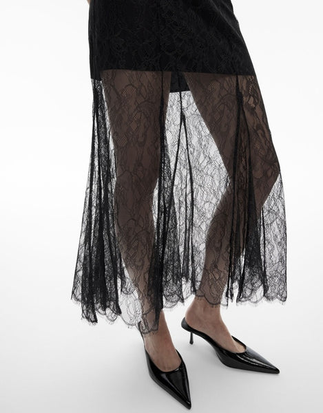 WITCHERY (BN) Lace panel maxi skirt! 16